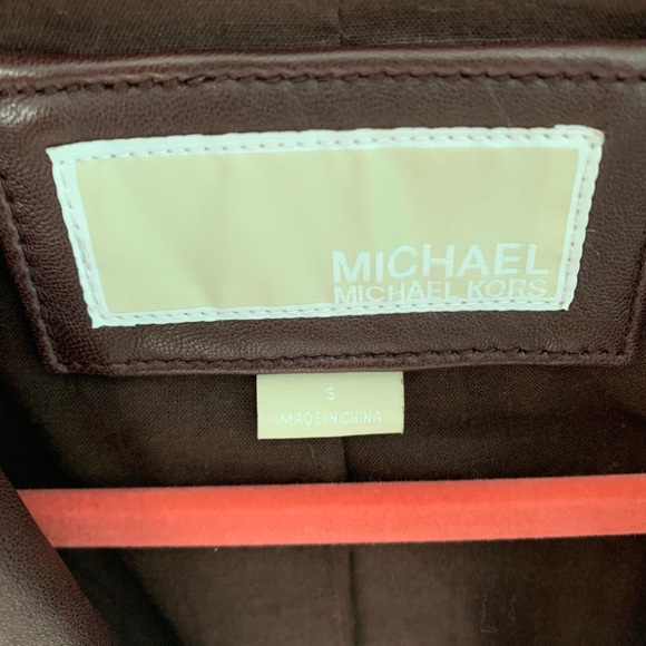 NWOT Michael Kors Leather Moto Jacket - Picture 2 of 3
